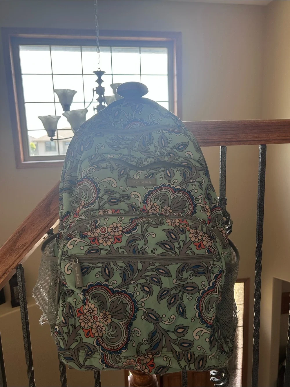 Vera Bradley Mint Paisley Floral Daypack